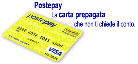ricaricare Postepay con carta di credito