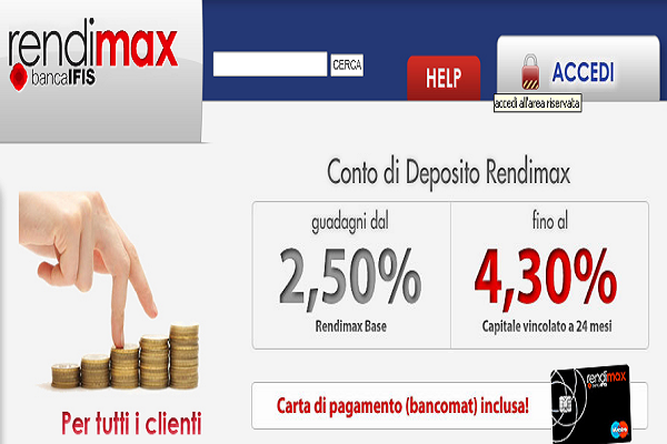 Carta di pagamento Rendimax